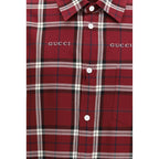 Gucci Red Cotton Pattern Shirt