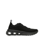 Salvatore Ferragamo Black Fabric Athletic Sneakers