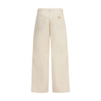 Valentino Garavani Beige Cotton Casual Pants