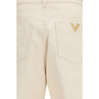 Valentino Garavani Beige Cotton Casual Pants