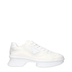 Prada White Fabric Low Top Sneakers