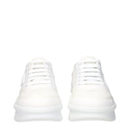 Prada White Fabric Low Top Sneakers