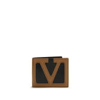 Valentino Garavani Black Calf Leather Bos Taurus Wallet
