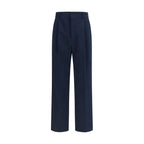 Valentino Garavani Blue Cotton Casual Pants