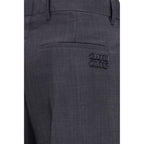 Miu Miu Gray Wool Oves Aries Dress Pants