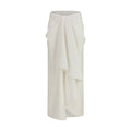 Givenchy White Wool Oves Aries Long Skirt