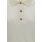 Balmain White Wool Oves Aries Polo Shirt
