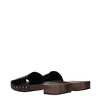 Miu Miu Black Leather Slippers