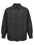 Palm Angels Gray Polyamide Shell Jacket