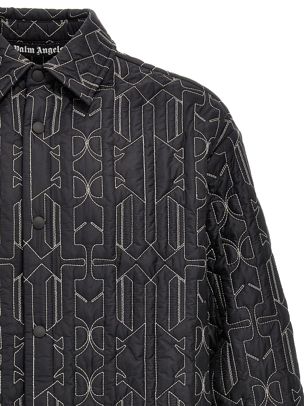 Palm Angels Gray Polyamide Shell Jacket