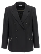 Off-White Black Virgin Wool Blazer