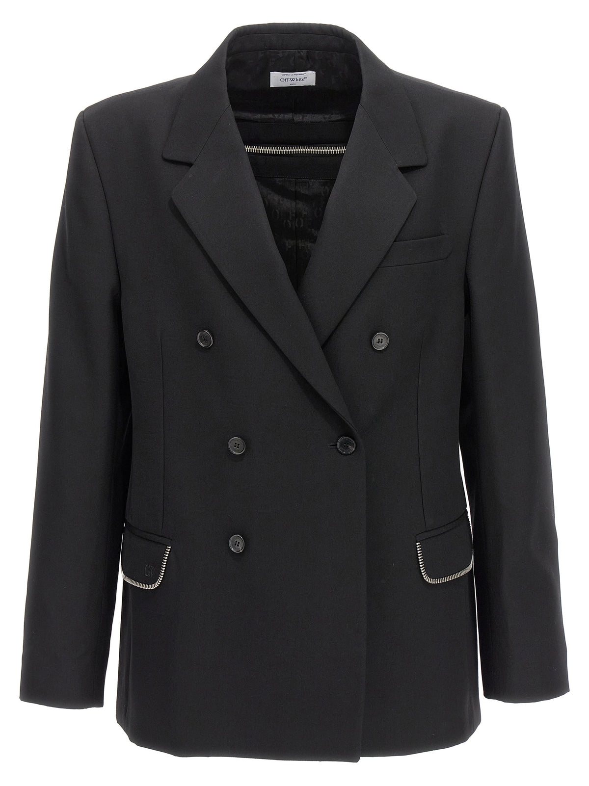 Off-White Black Virgin Wool Blazer