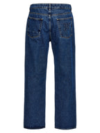 Palm Angels Blue Cotton Straight-Leg Jeans