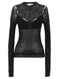 Off-White Black Viscose Tank Tops