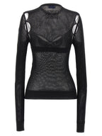 Off-White Black Viscose Tank Tops