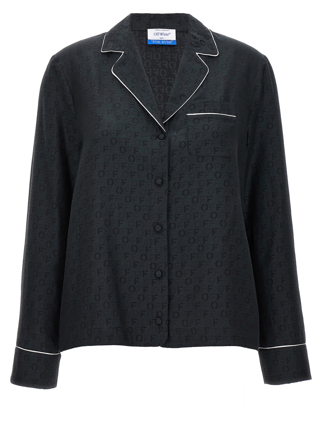 Off-White Black Silk Blouse