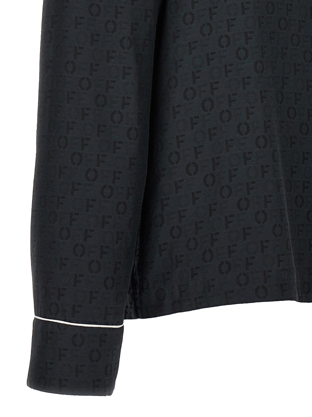 Off-White Black Silk Blouse