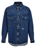 Palm Angels Blue Polyester Denim Jacket