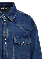Palm Angels Blue Polyester Denim Jacket