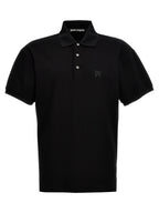Palm Angels Black Polyester Polo Shirt