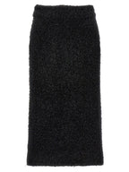 Balenciaga Black Cotton Midi Skirt