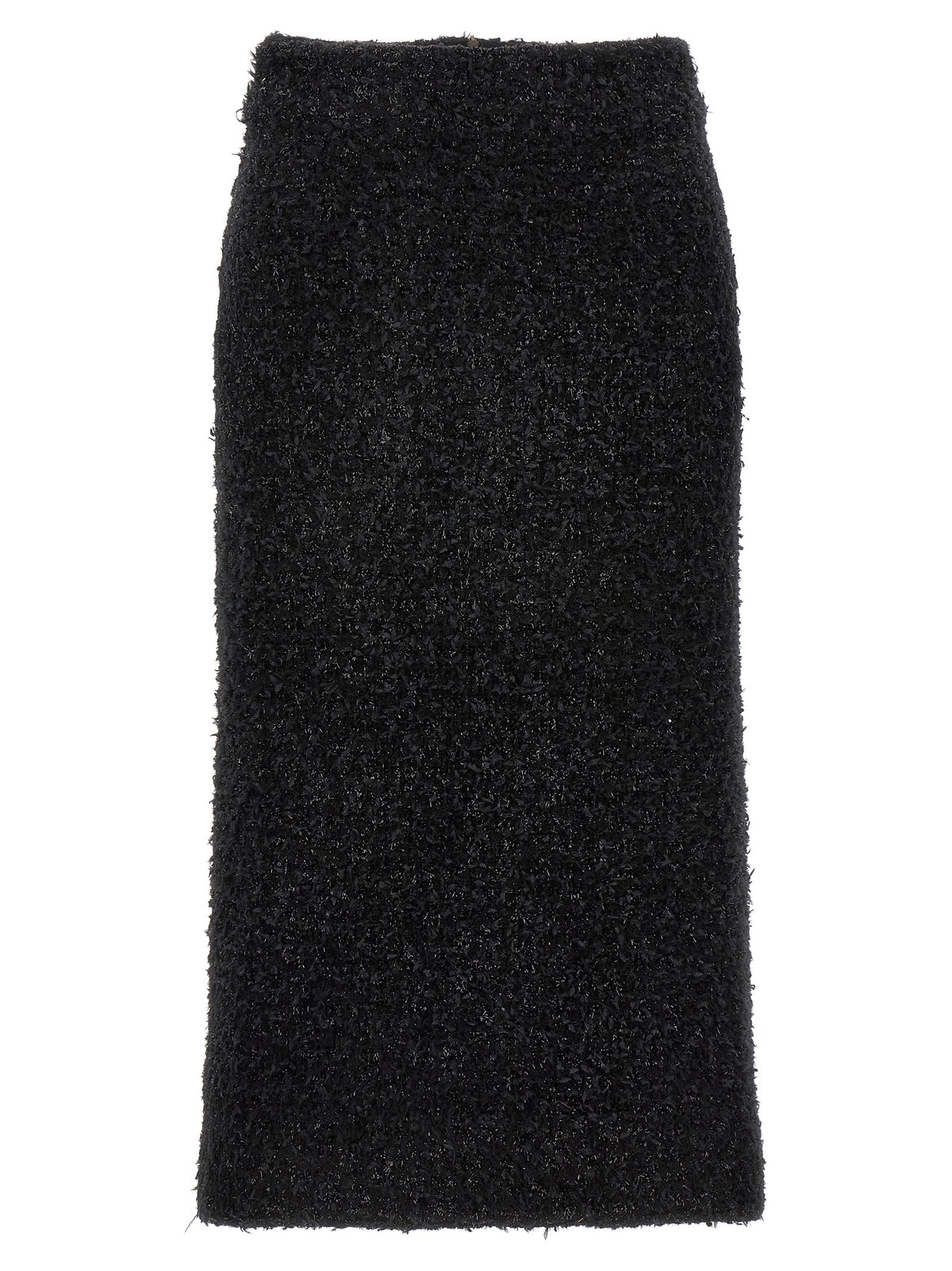 Balenciaga Black Cotton Midi Skirt