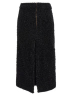 Balenciaga Black Cotton Midi Skirt