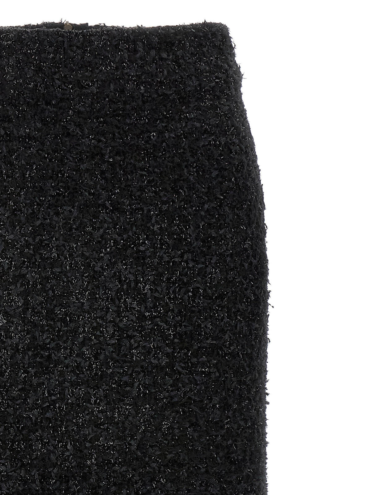 Balenciaga Black Cotton Midi Skirt