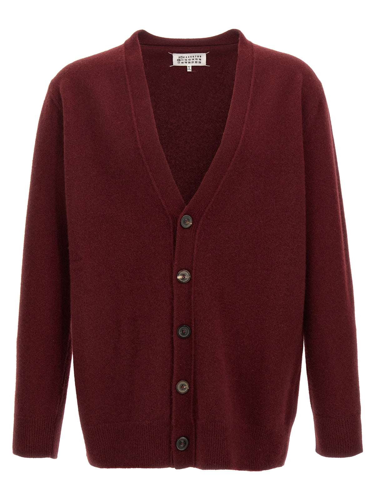 Maison Margiela Bordeaux Wool Cardigan