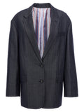 Etro Blue Wool Blazer