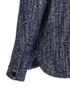 Etro Blue Wool Full-Length Jacket