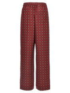 Moschino Bordeaux Silk Casual Pants