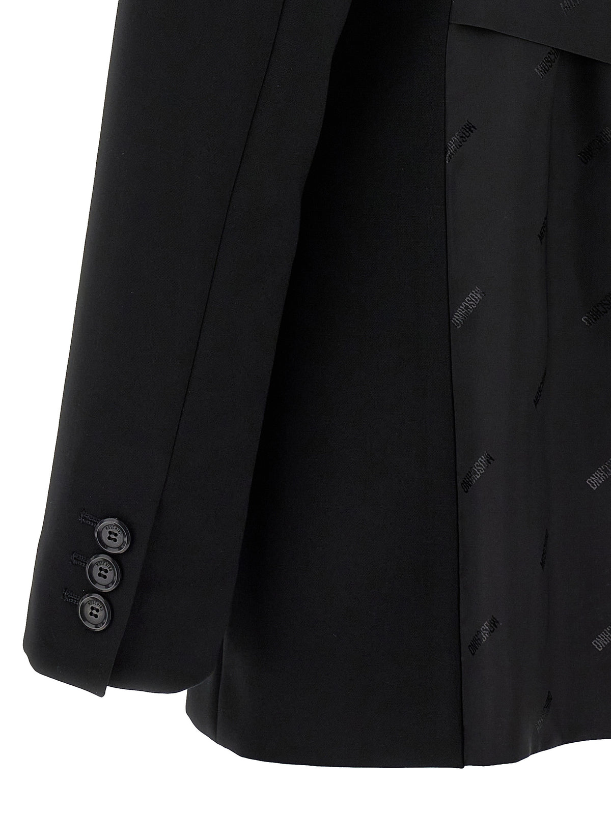 Moschino Black Polyester Blazer