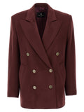 Etro Bordeaux Wool Blazer