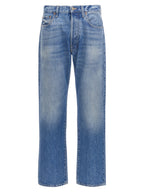 Valentino Garavani Blue Cotton Straight-Leg Jeans