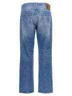 Valentino Garavani Blue Cotton Straight-Leg Jeans