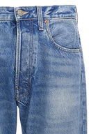 Valentino Garavani Blue Cotton Straight-Leg Jeans