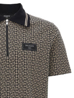 Balmain Bicolor Cotton Polo Shirt