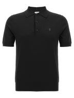 Burberry Black Wool Polo Shirt