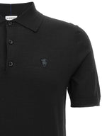 Burberry Black Wool Polo Shirt