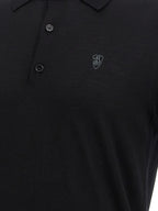 Burberry Black Wool Polo Shirt