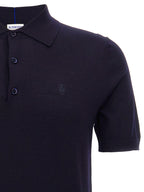 Burberry Blue Wool Polo Shirt