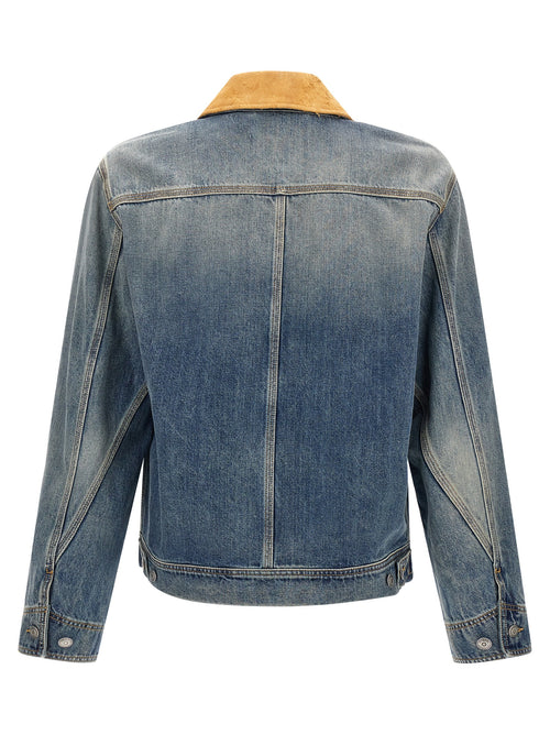 Alexander McQueen Blue Cotton Denim Jacket