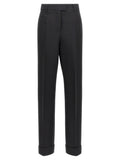 Ferragamo Black Viscose Dress Pants