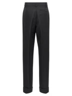 Ferragamo Black Viscose Dress Pants