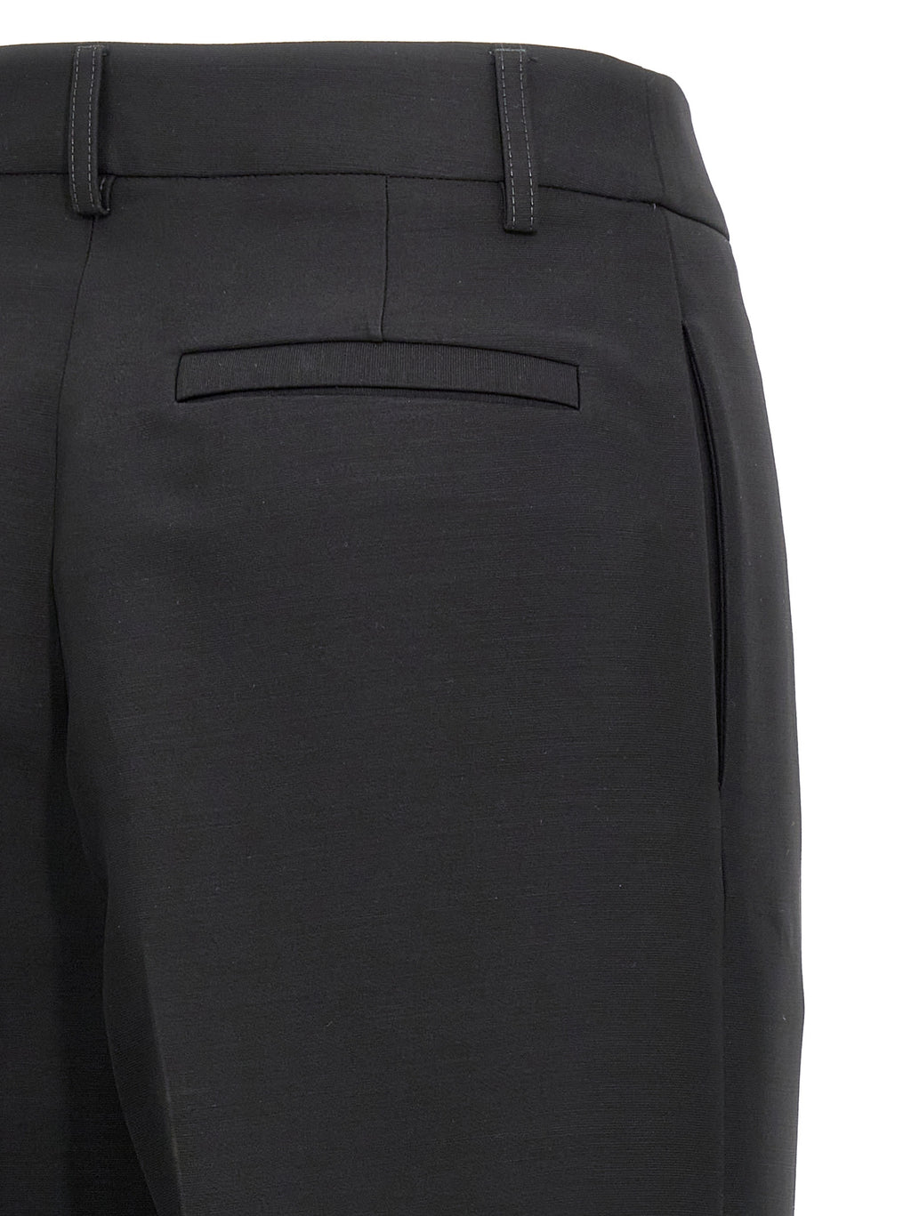 Ferragamo Black Viscose Dress Pants
