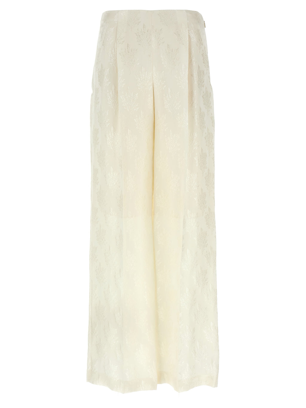 Fendi White Silk Casual Pants