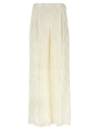 Fendi White Silk Casual Pants