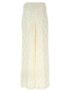 Fendi White Silk Casual Pants