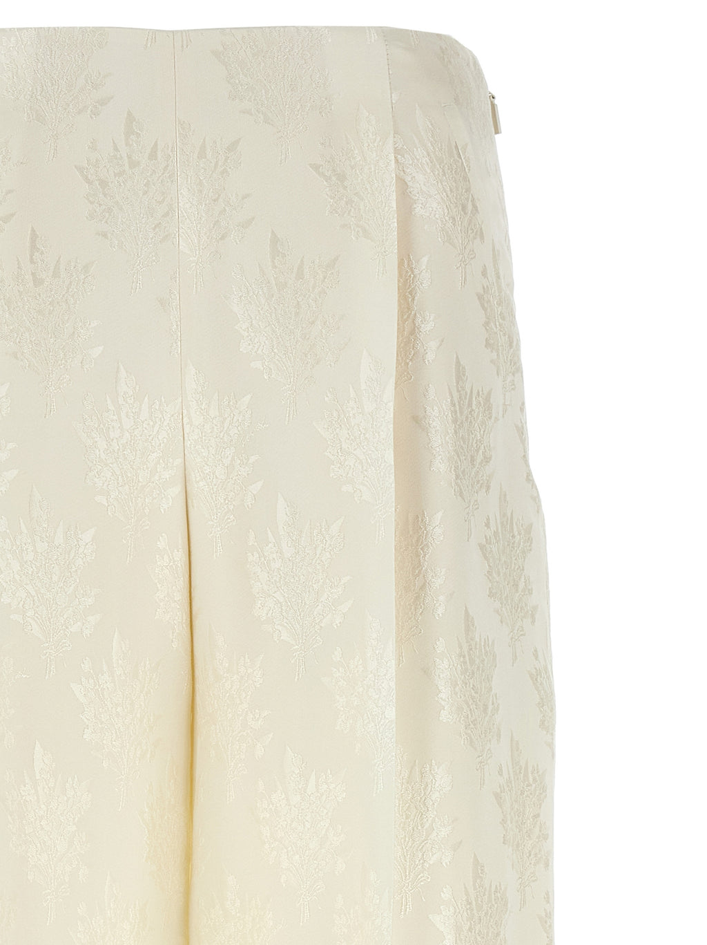 Fendi White Silk Casual Pants